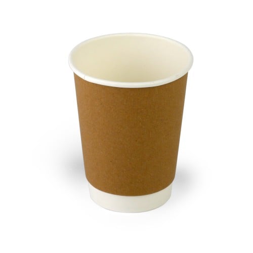 أكواب ورق لون بني بطبقتين - (25) حبة| 12 انز