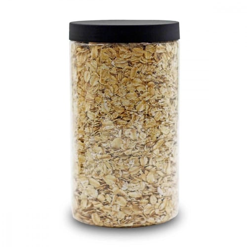 مجموعة (12) علبة بلاستيك بغطاء أسود | 720 مل