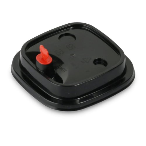 مجموعة (25) غطاء بلاستيك مربع وقلب أحمر | 13 انز