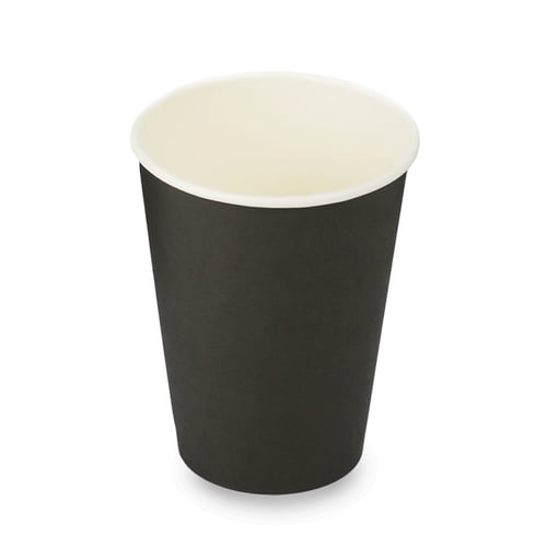 مجموعة (50) كوب ورق أسود فاخر | 12 انز