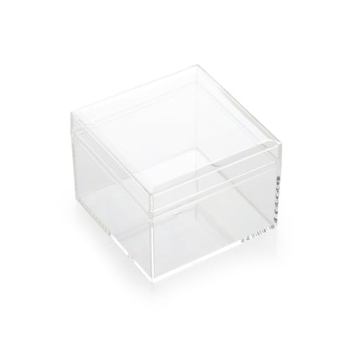 علب اكريلك مربعة مع غطاء - (6) حبات