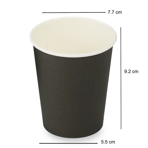 مجموعة (50) كوب ورق أسود فاخر | 9 انز