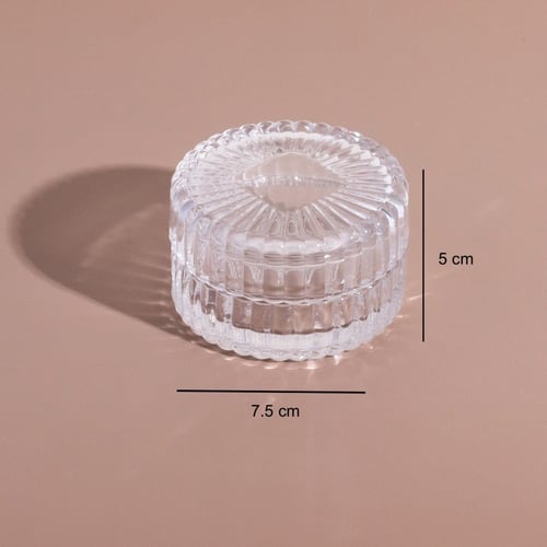 علب زجاج فاخرة بغطاء - (6) حبات