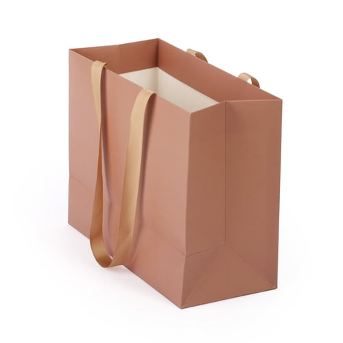 مجموعة (12) كيس هدايا فاخر لون بني فاتح | 23*10.1*...