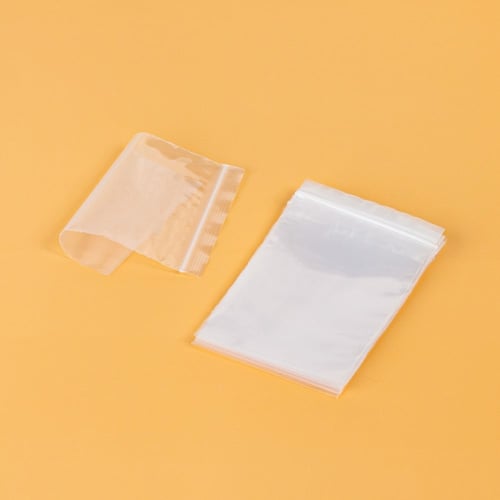 مجموعة (100) كيس بلاستيك شفاف قابل للإغلاق