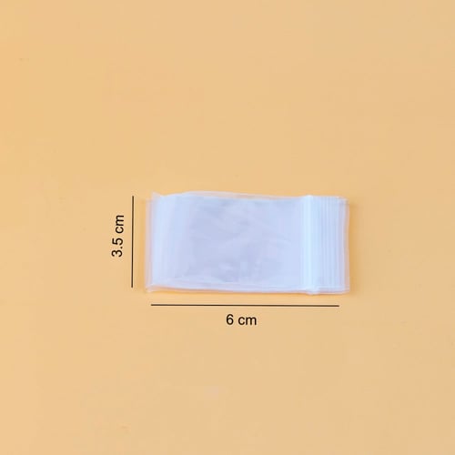 مجموعة (100) كيس بلاستيك شفاف قابل للإغلاق