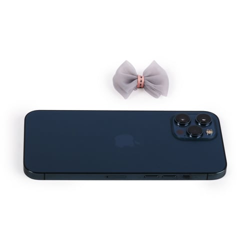 مجموعة (12) فيونكة تل بلون رمادي | 4.6 سم