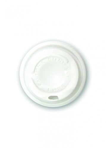 مجموعة (25) غطاء بلاستيك أبيض سميك للأكواب الورقية...