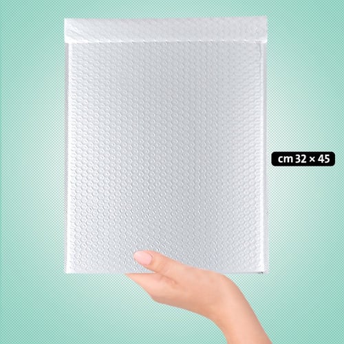 مجموعة (10) اظرف ابيض للطرود البريدية بفقاعات حماي...