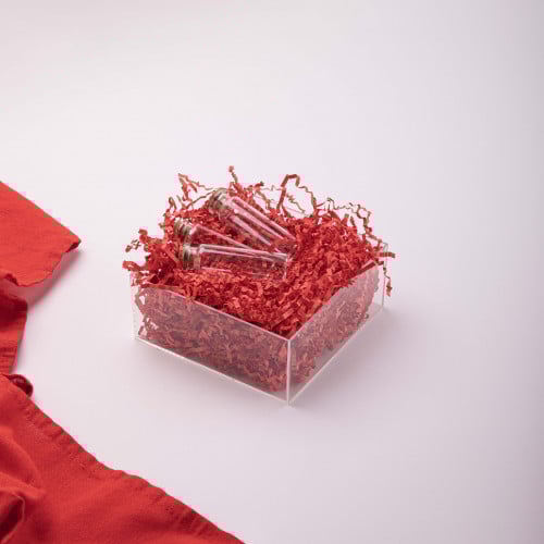 قصاصات ورق أحمر مجعد و مقوي لتغليف الهدايا والمنتج...