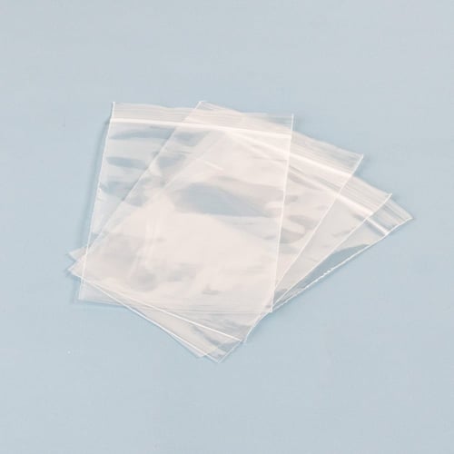 مجموعة (100) كيس بلاستيك شفاف قابل للإغلاق