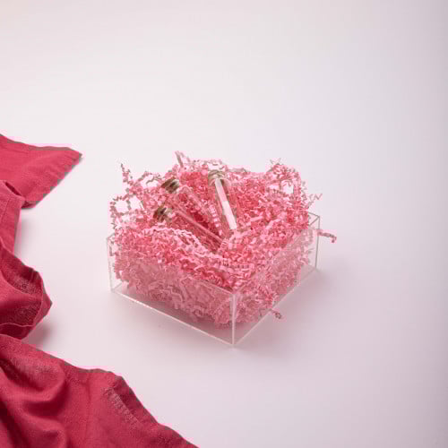 قصاصات ورق وردي مجعد و مقوي لتغليف الهدايا والمنتج...