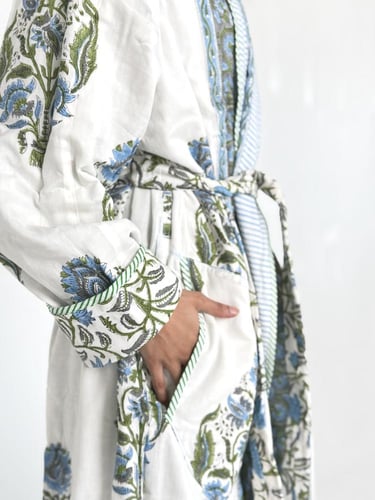 كيمونو قطن مبطن بوجهين