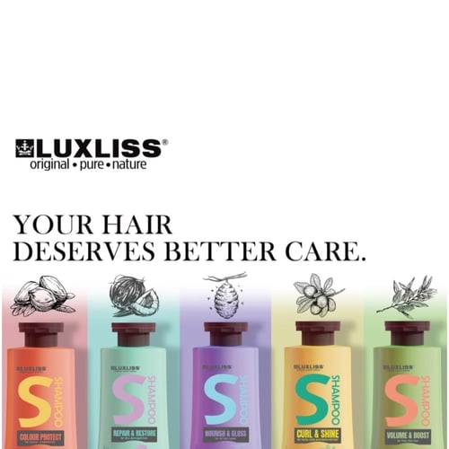 شامبو وبلسم لوكسليس للتغذيه واللمعان والشعر المتسا...