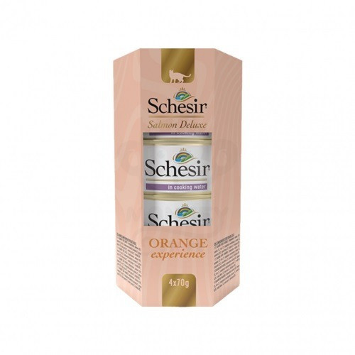 شيزر معلبات قطط سمك وسالمون متنوع 4*70 جرام