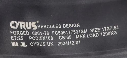 جنوط هلل سايروس اصلي مقاس 17 ( جديد )