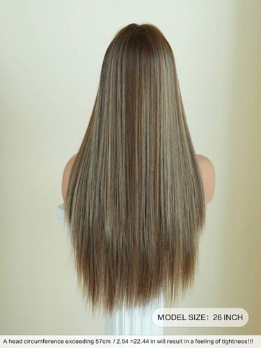 باروكة هاي لايت زيتي بغرة ناعم 26 إنش