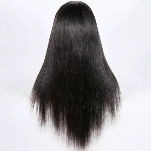 باروكة شعر أسود برازيلي 24 إنش جذور أمامية وخلفية