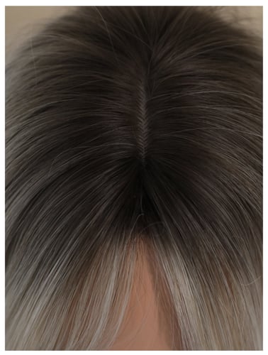 باروكة أشقر نسائية مع غرة طول 24 إنش / 62 سم