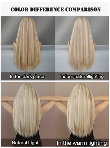 باروكة أشقر ناعم مع غرة 26 إنش