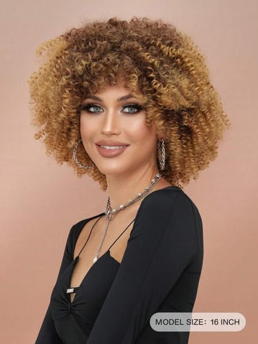 باروكة أفريقي أشقر 16 إنش