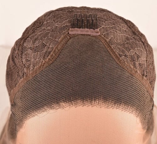 باروكة شعر أسود جذور أمامية مموج