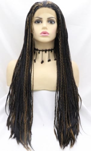 باروكة شعر بني جذور أمامية أفريقي