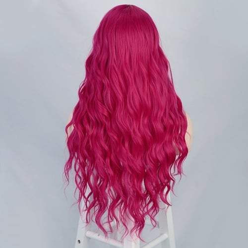 باروكة شعر برغندي جذور أمامية مموج