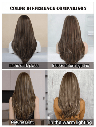 باروكة هاي لايت زيتي بغرة ناعم 24 إنش