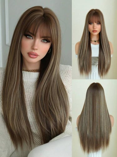 باروكة هاي لايت زيتي بغرة ناعم 26 إنش