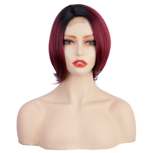 باروكة شعر برغندي ناعم