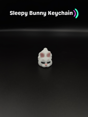 Sleepy Bunny Keychain