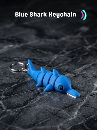 Blue Shark Keychain