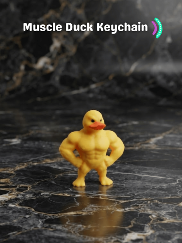 Muscle Duck Keychain
