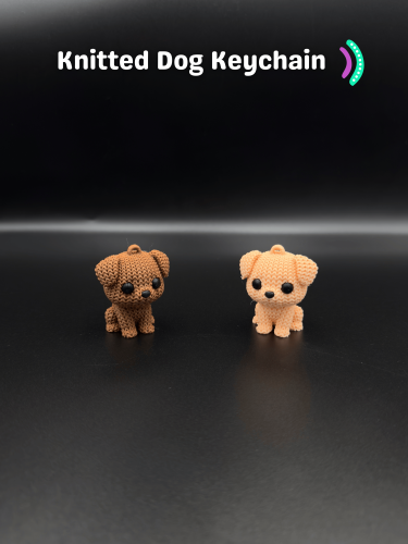 Knitted Dog Keychain