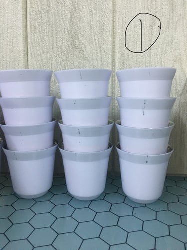 اكواب قهوة الطريق متضررة بعض الخدوش