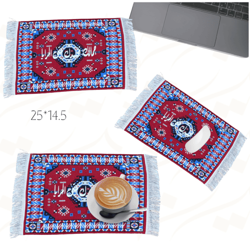 كوستر بنمط شرقي مع طباعة مقاس ٢٥*١٤٫٥