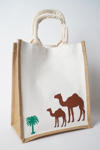 حقيبة قهوة من القماش