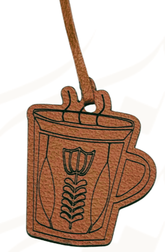 تعليقات من الجلد بشكل بيالة او فنجال