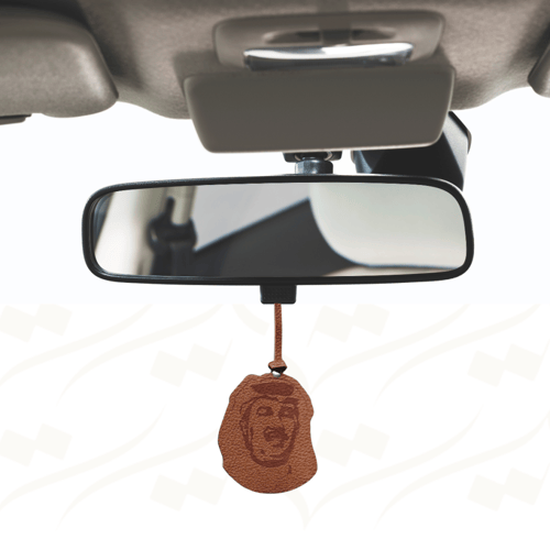 تعليقة سيارة الفن من الجلد