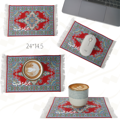 كوستر بنمط شرقي مع طباعة مقاس ٢٥*١٤٫٥