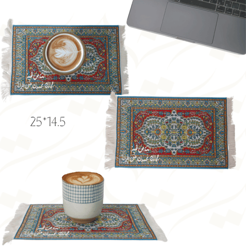 كوستر بنمط شرقي مع طباعة مقاس ٢٥*١٤٫٥