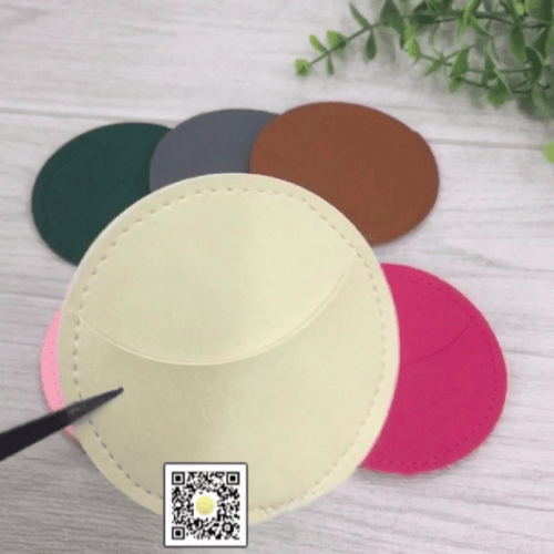 جيوب جلدية بشكل دائري مع الطباعة حسب الطلب والتعبئ...