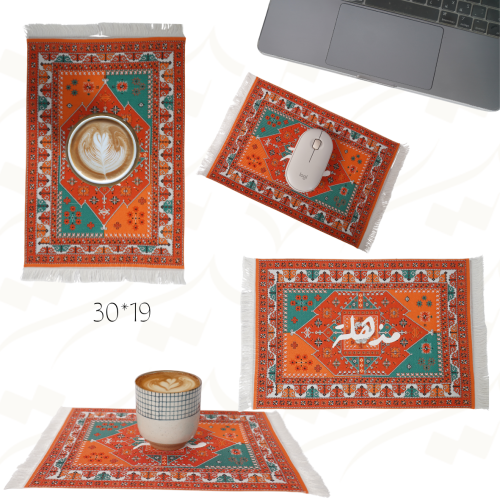 كوستر بنمط شرقي مع طباعة مقاس ٣٠*١٩