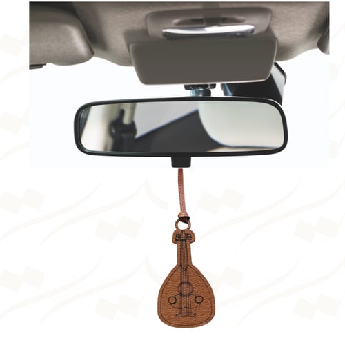 تعليقة سيارة الفن من الجلد