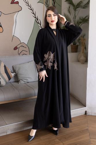 عباية هاري كم وأمام بيج كريب ملكي – فاخرة ومميزة