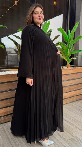 عبايه كسرات مبطن شيفون فصوص