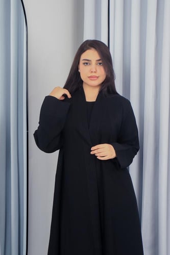 عباية بليزر نص كلوش بدقة خيط فاخرة بتصميم ملكي أني...