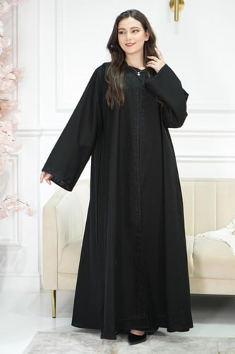 عباية كلوش هاري كتان – إطلالة عصرية أنيقة