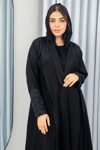 عباية كتان مع أكمام مشجر فاخرة وأنيقة للإطلالات ال...